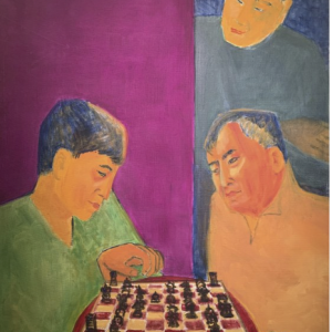André Castinel - peinture - Joueur d'échecs