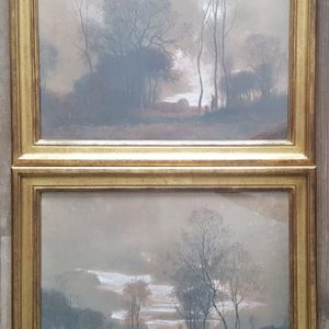 Jean Constant Pape - peinture - Twee geanimeerde landschappen