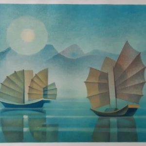 Louis Toffoli - peinture - Les joncques