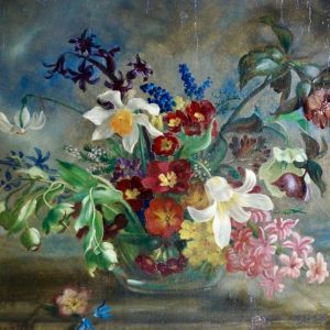 Ludwig Bartning - peinture - Bloemen in vaas