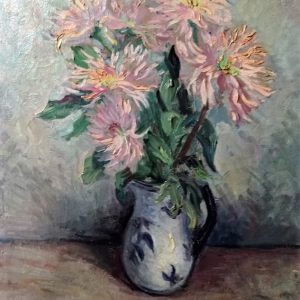 Pere Batalla Xatruc - peinture - Jarron con Crisantemos
