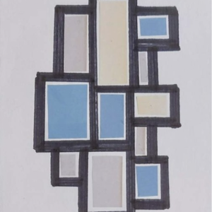 Sijbren Siep van den Berg Collage in blauw : grijs