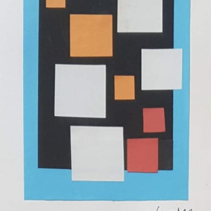 Sijbren Siep van den Berg - collage - Geometrische compositie en Collage in kleur